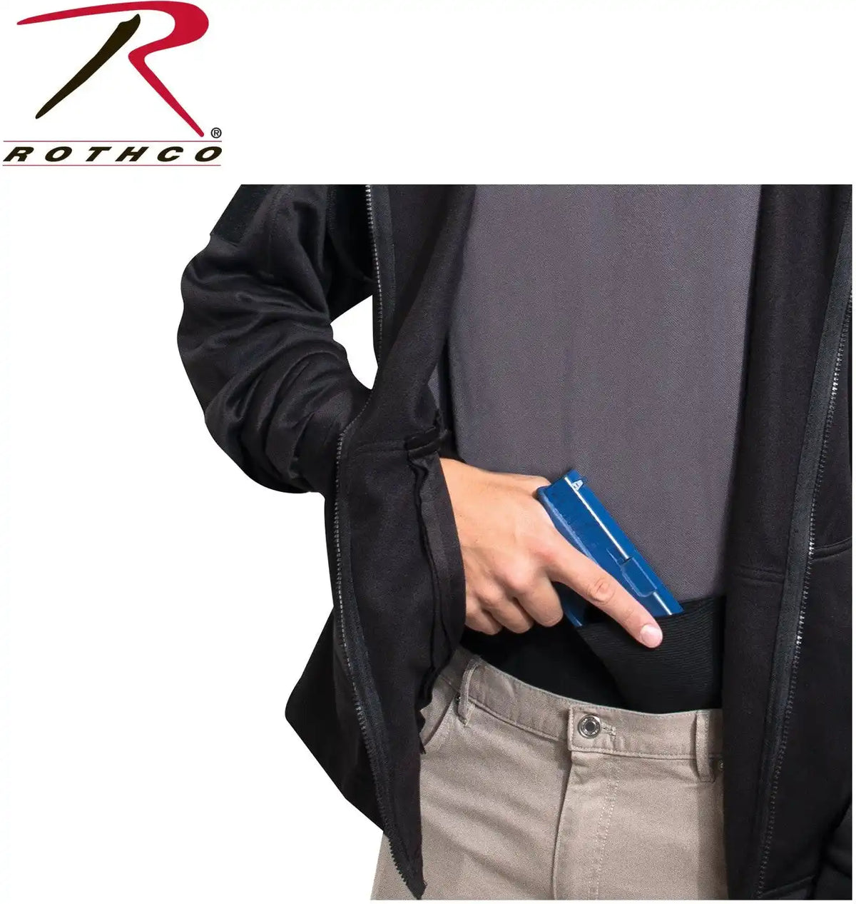 Rothco Concealed Carry Zippered Hoodie - Black