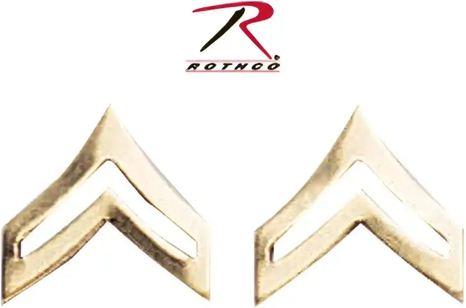 Rothco Corporal Polished Insignia Gold