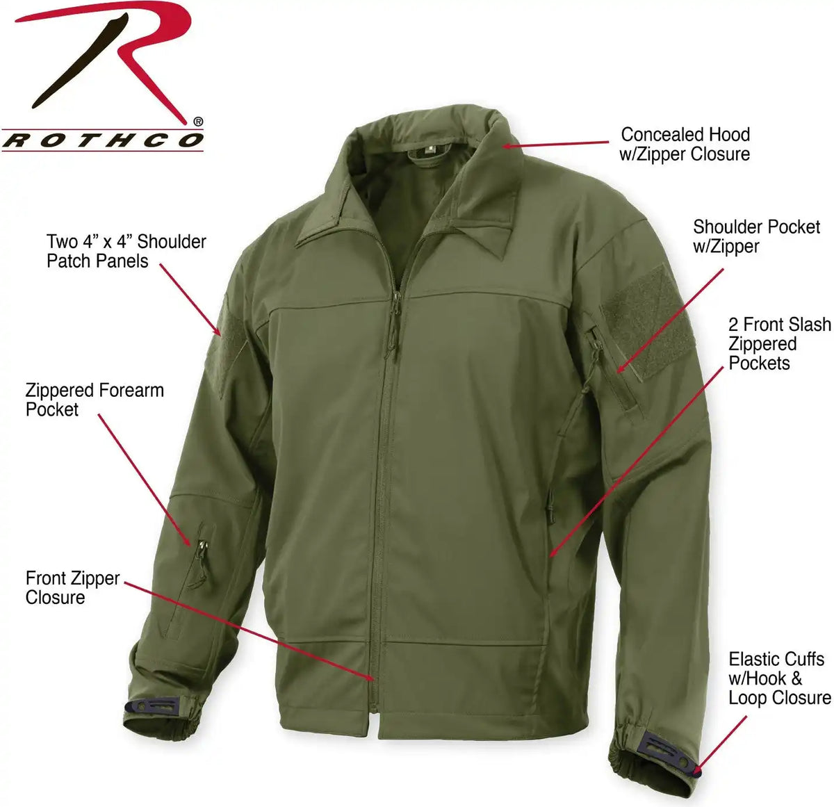 Rothco Covert Ops Lightweight Soft Shell Jacket