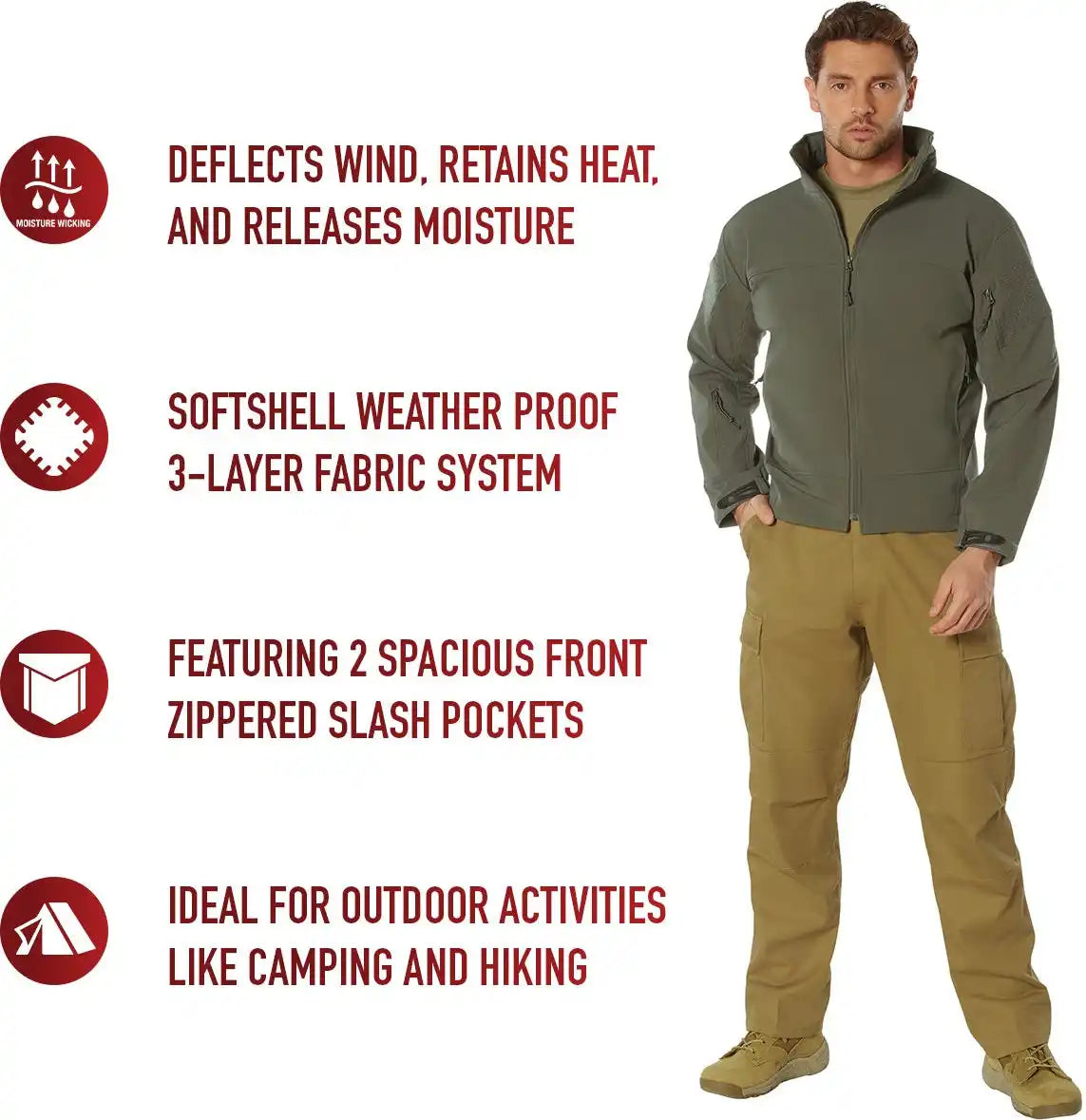 Rothco Covert Ops Lightweight Soft Shell Jacket