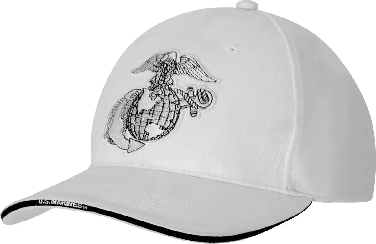 Rothco Deluxe Eagle Globe & Anchor Low Profile Cap - White / one Size