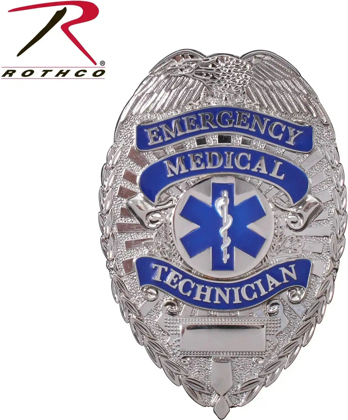 Rothco Deluxe Emt Badge - Silver