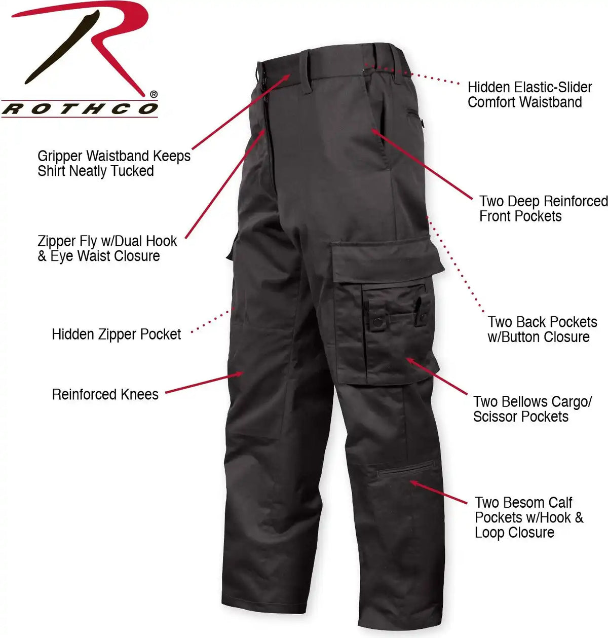 Rothco Deluxe Emt (emergency Medical Technician) Paramedic Pants