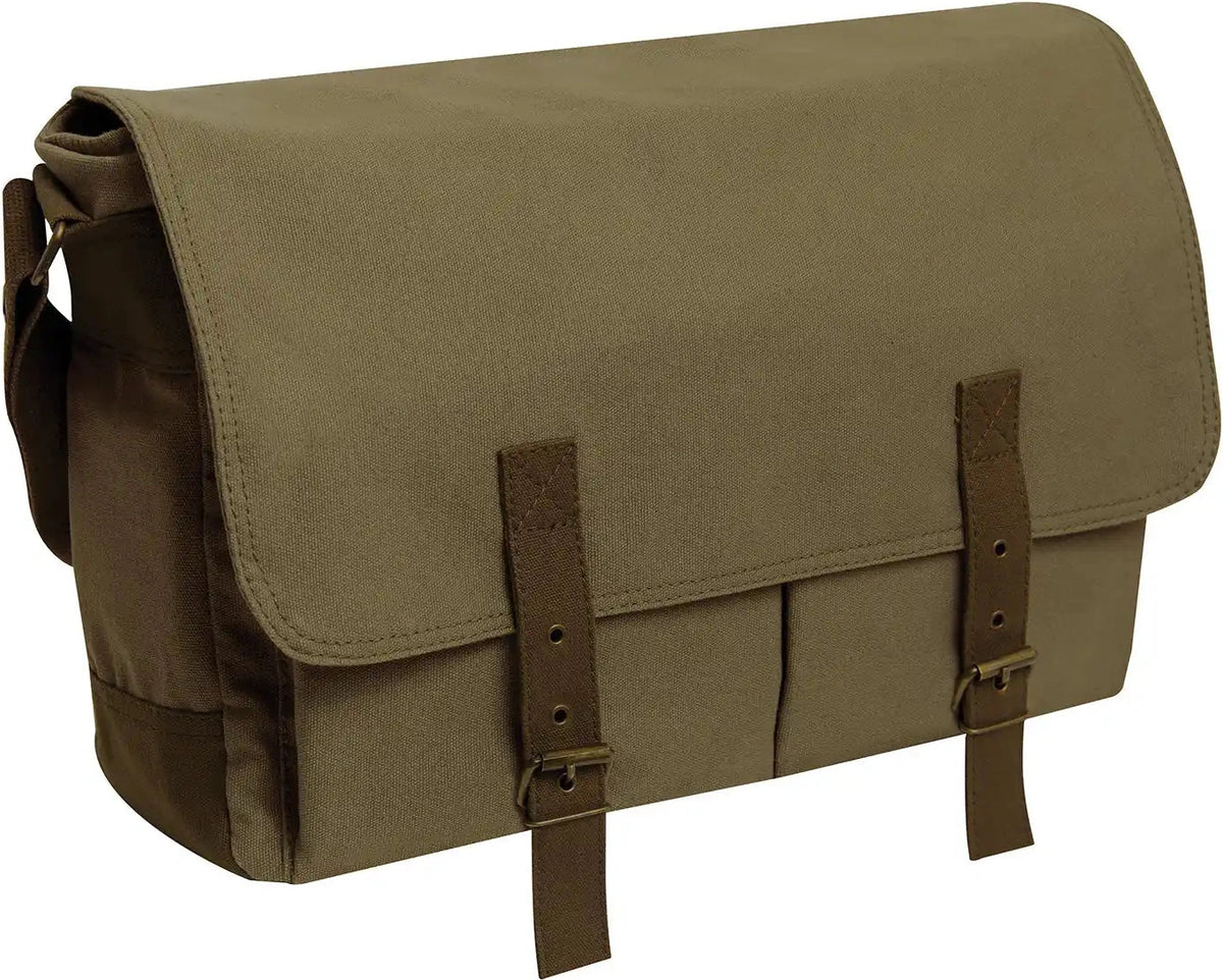 Rothco Deluxe Vintage Canvas Messenger Bag Olive Drab / one Size