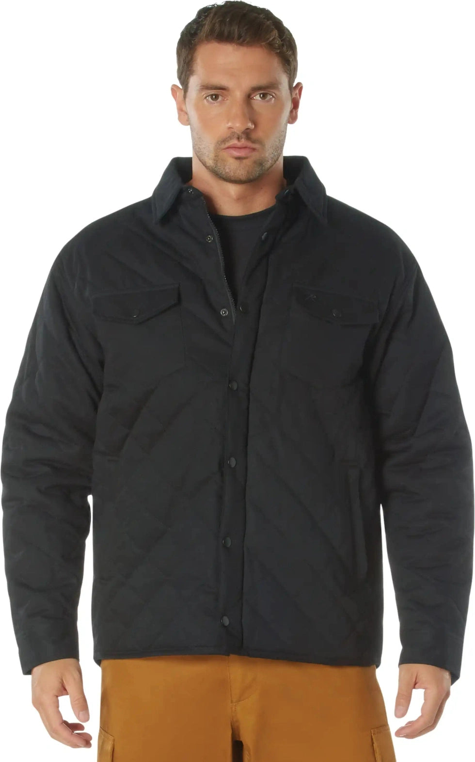 Rothco Diamond Quilted Cotton Jacket - Black / 2xl