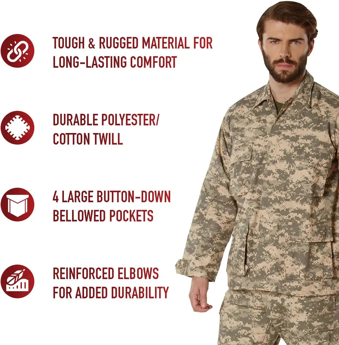 Rothco Digital Camo Bdu Shirt