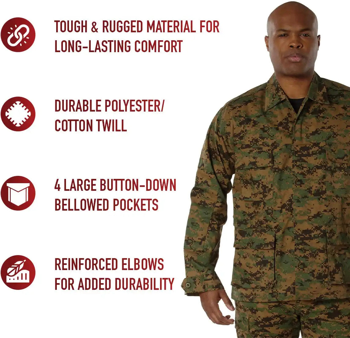 Rothco Digital Camo Bdu Shirt