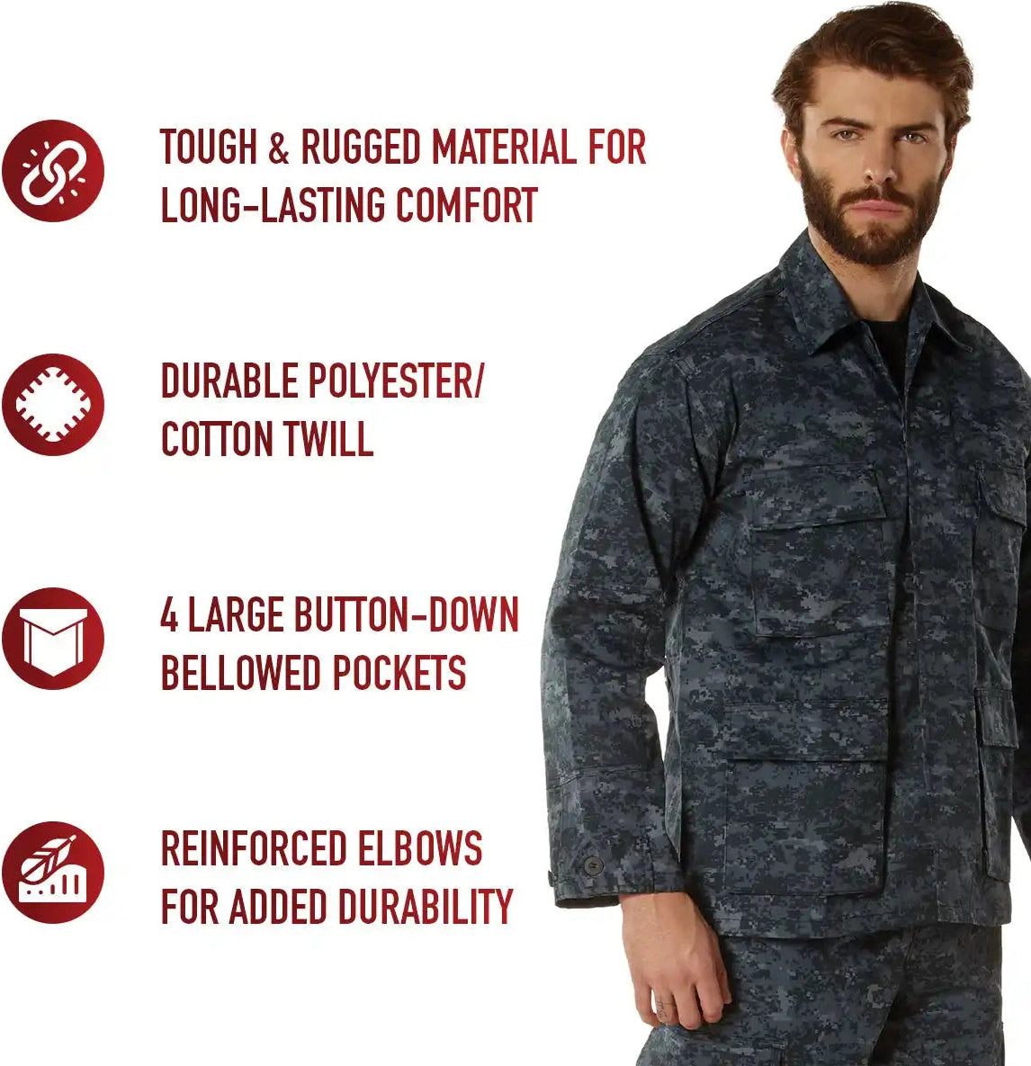 Rothco Digital Camo Bdu Shirt