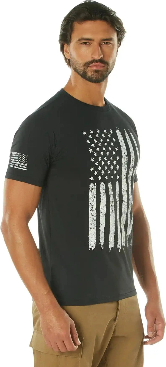 Rothco Distressed us Flag Athletic Fit T-shirt
