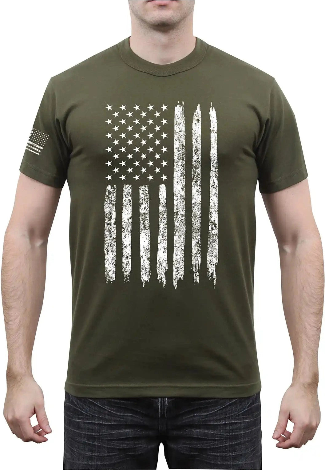 Rothco Distressed us Flag Athletic Fit T-shirt