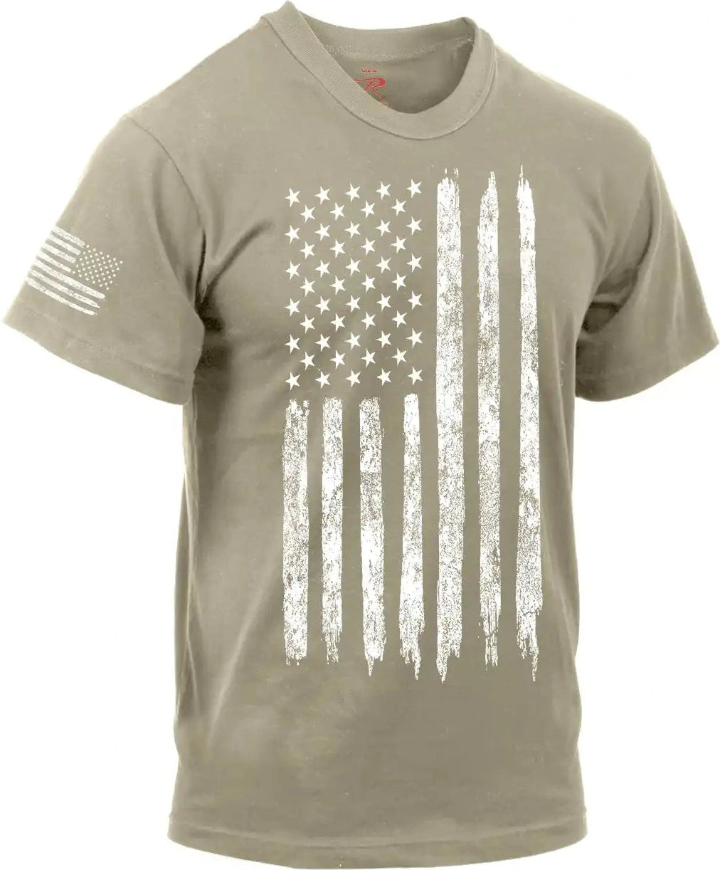 Rothco Distressed us Flag Athletic Fit T-shirt
