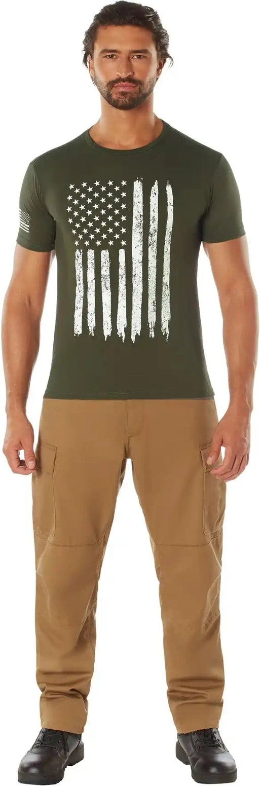 Rothco Distressed us Flag Athletic Fit T-shirt