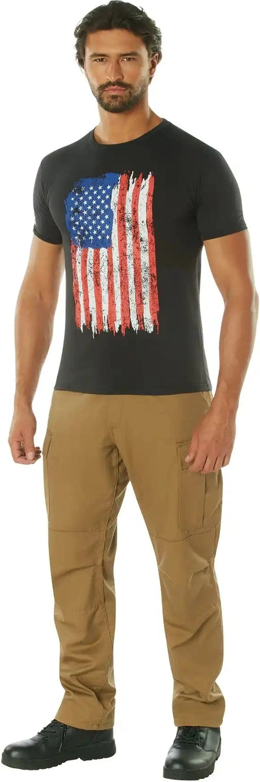 Rothco Distressed us Flag Athletic Fit T-shirt