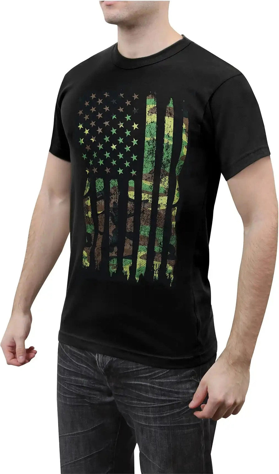 Rothco Distressed us Flag Athletic Fit T-shirt