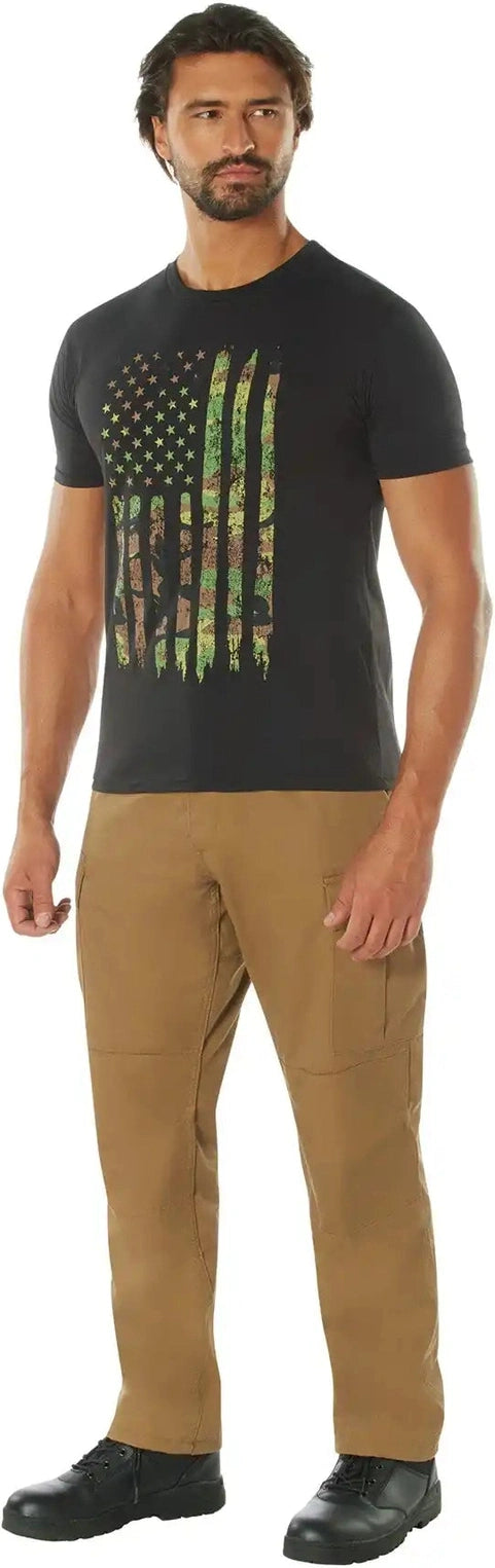 Rothco Distressed us Flag Athletic Fit T-shirt