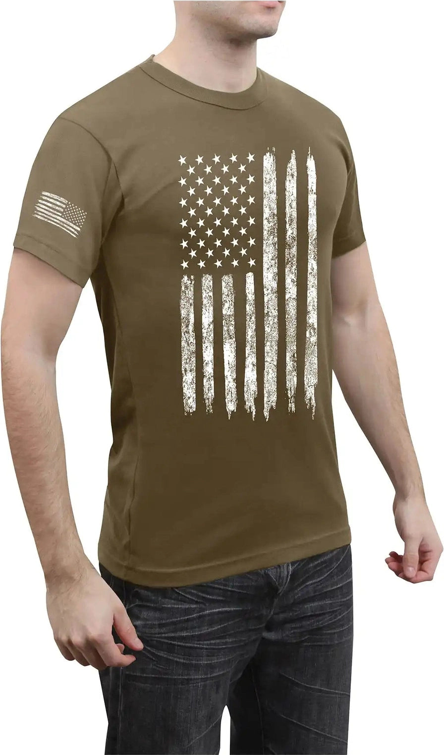 Rothco Distressed us Flag Athletic Fit T-shirt
