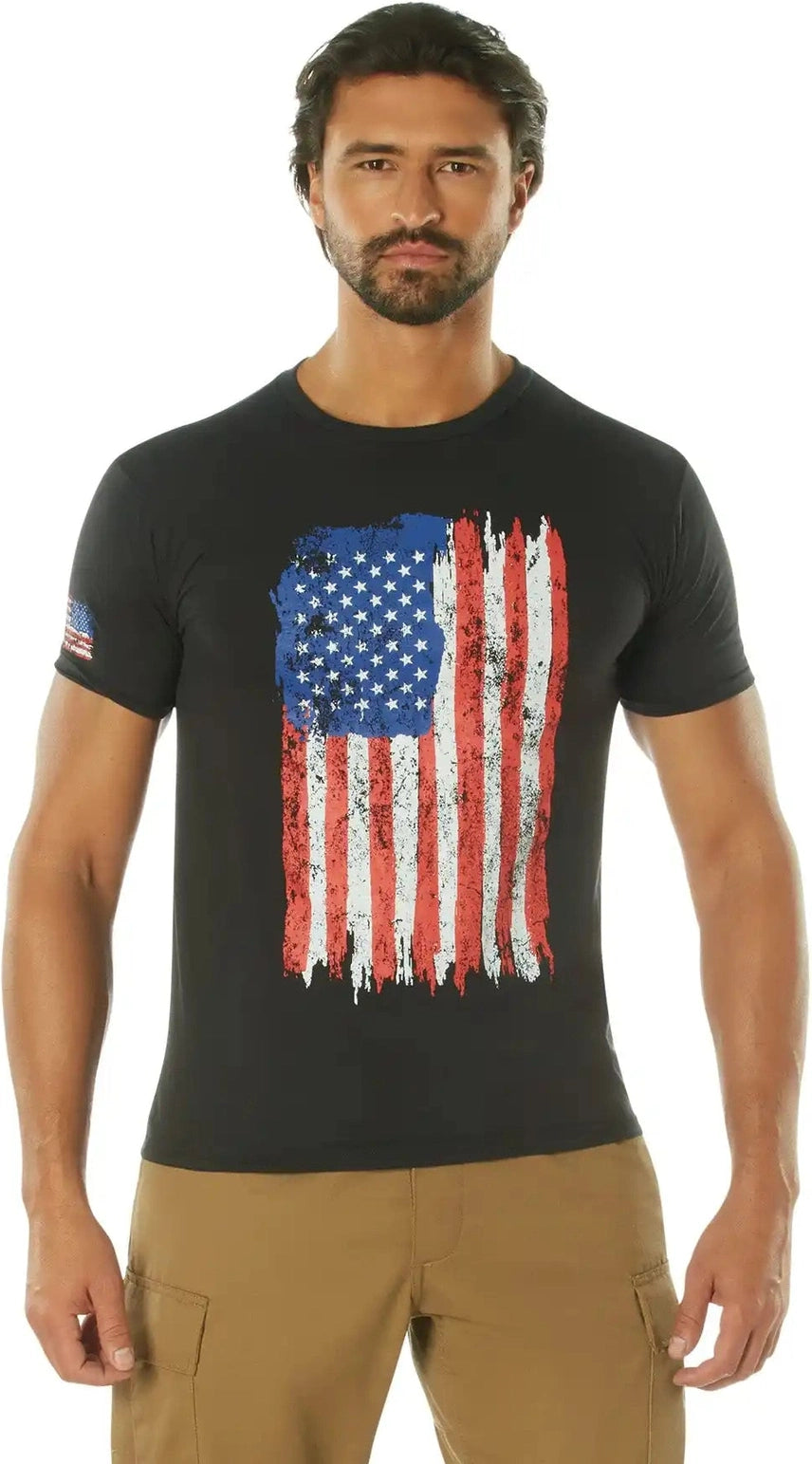 Rothco Distressed us Flag Athletic Fit T-shirt