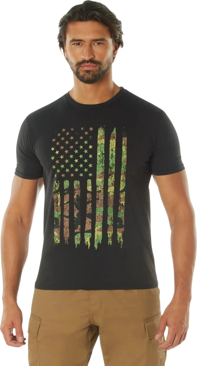 Rothco Distressed us Flag Athletic Fit T-shirt