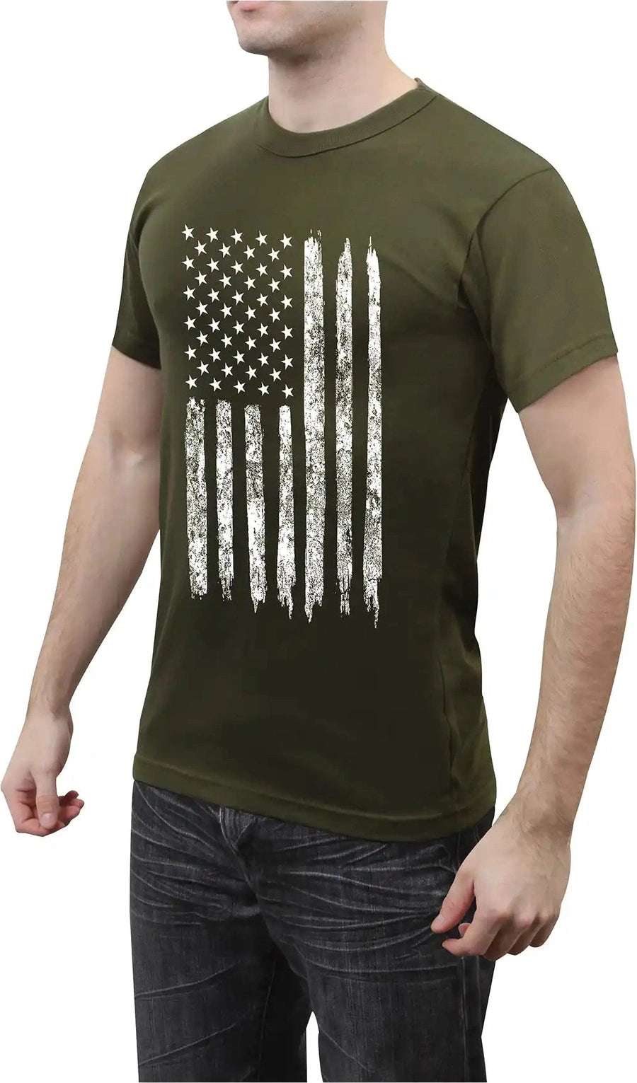 Rothco Distressed us Flag Athletic Fit T-shirt