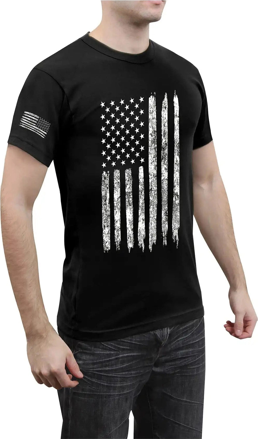 Rothco Distressed us Flag Athletic Fit T-shirt