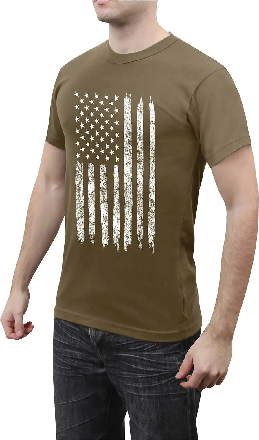 Rothco Distressed us Flag Athletic Fit T-shirt