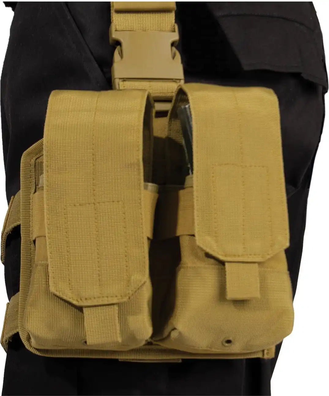 Rothco Drop Leg Double Mag Pouch - Coyote Brown