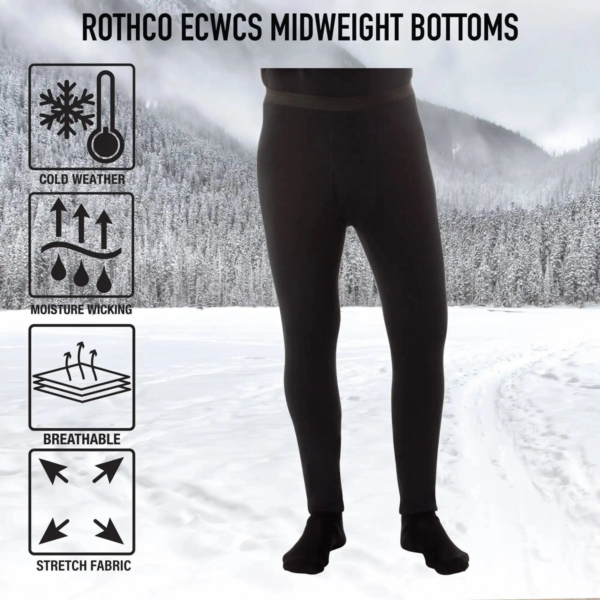 Rothco Ecwcs Gen Iii Mid-weight Underwear Bottoms (level Ii)