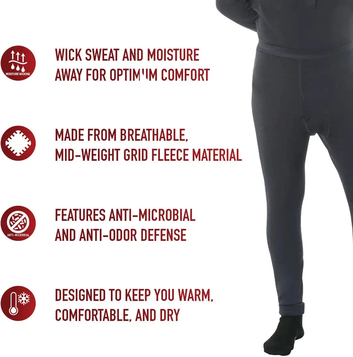 Rothco Ecwcs Gen Iii Mid-weight Underwear Bottoms (level Ii)