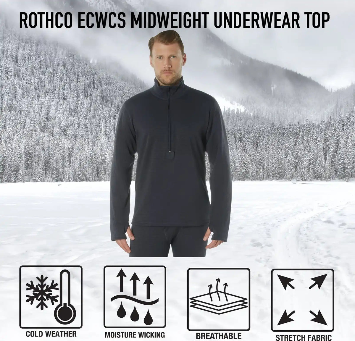 Rothco Ecwcs Gen Iii Mid-weight Underwear Top (level Ii)