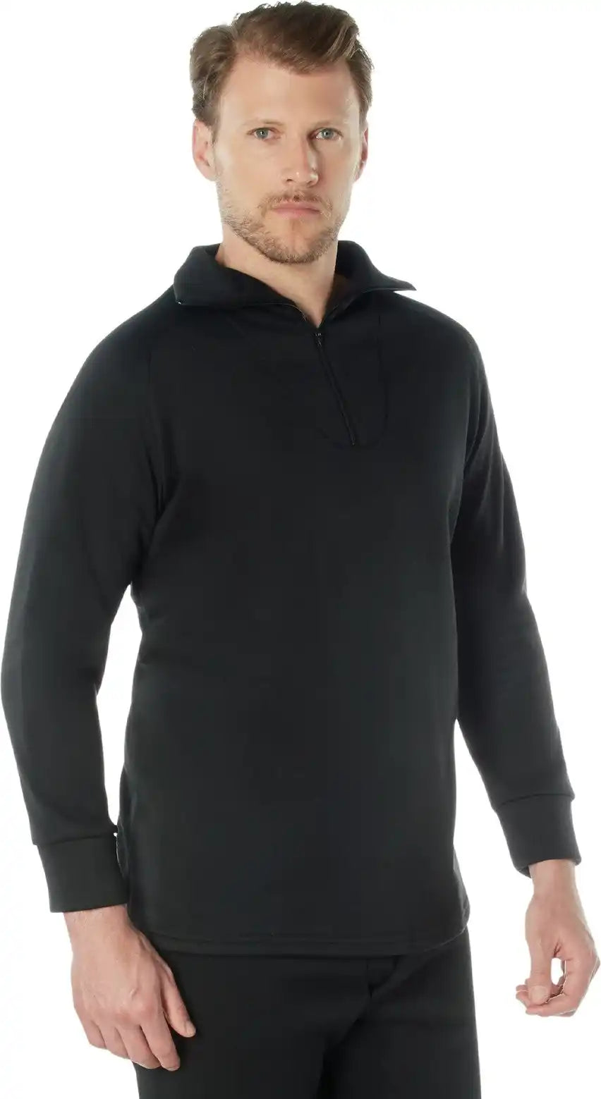 Rothco Ecwcs Poly Zip Collar Shirts - Black / 2xl