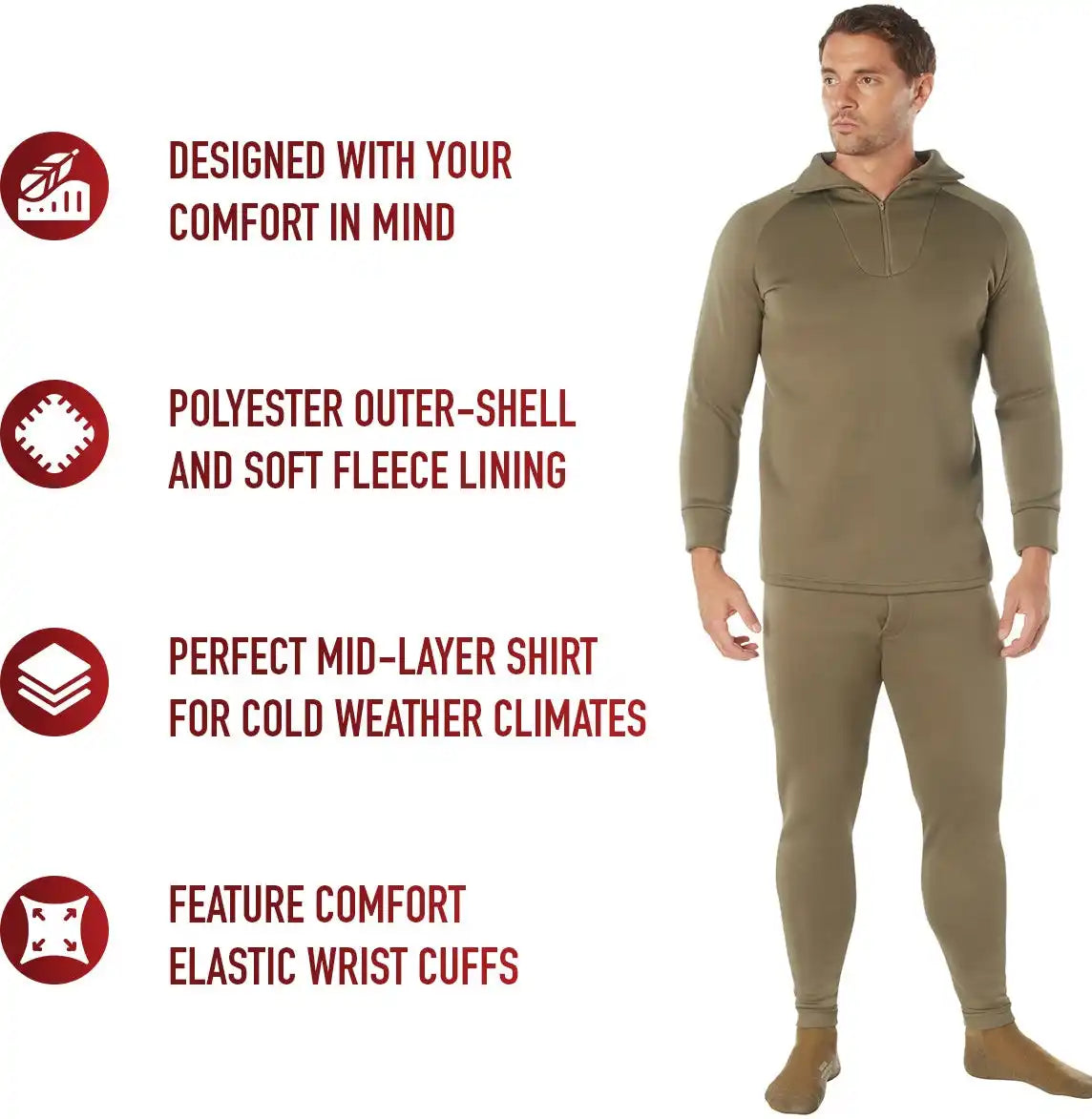 Rothco Ecwcs Poly Zip Collar Shirts