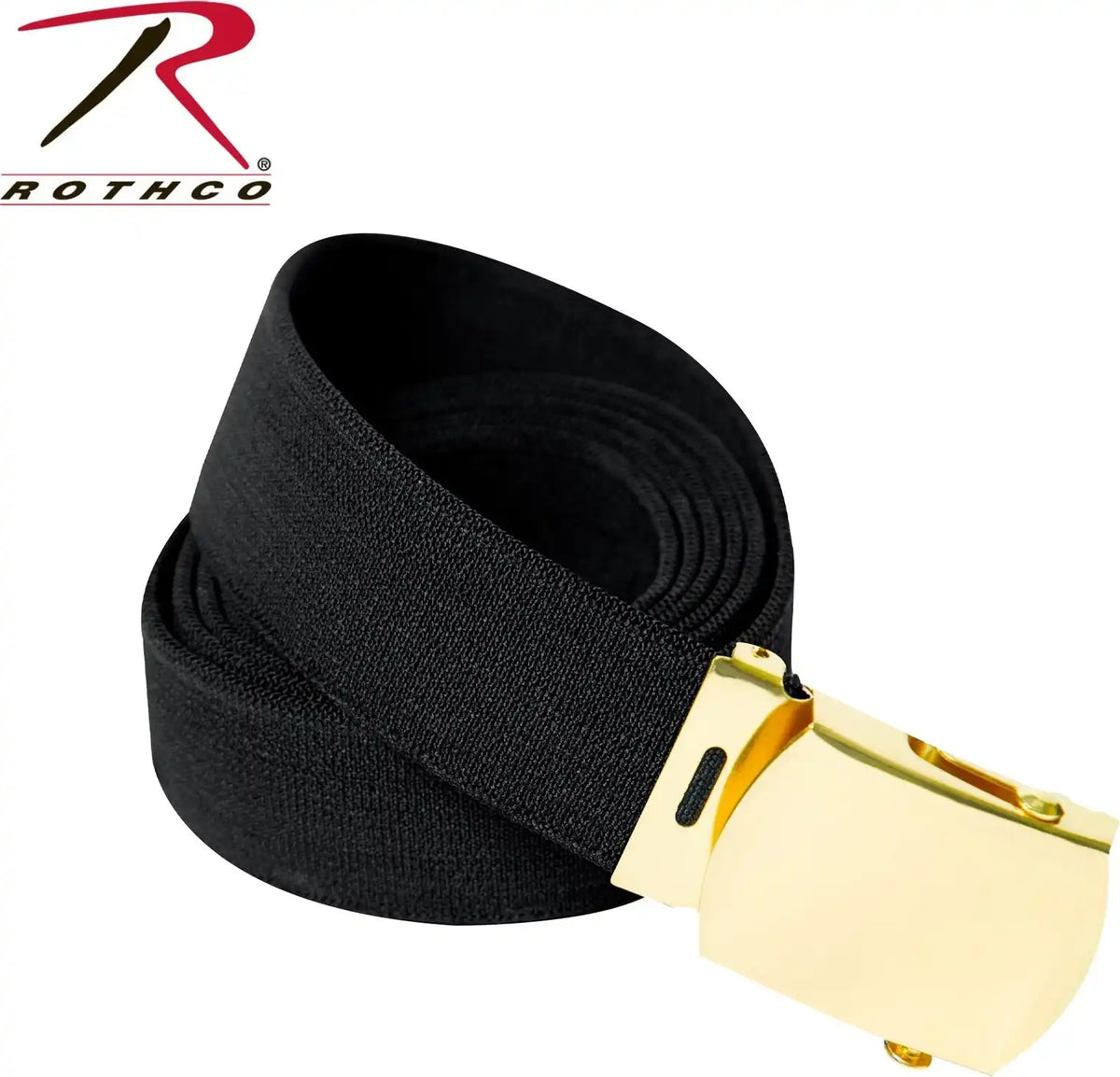 Rothco Elastic Stretch Web Belt - 54 Inches Long | Black