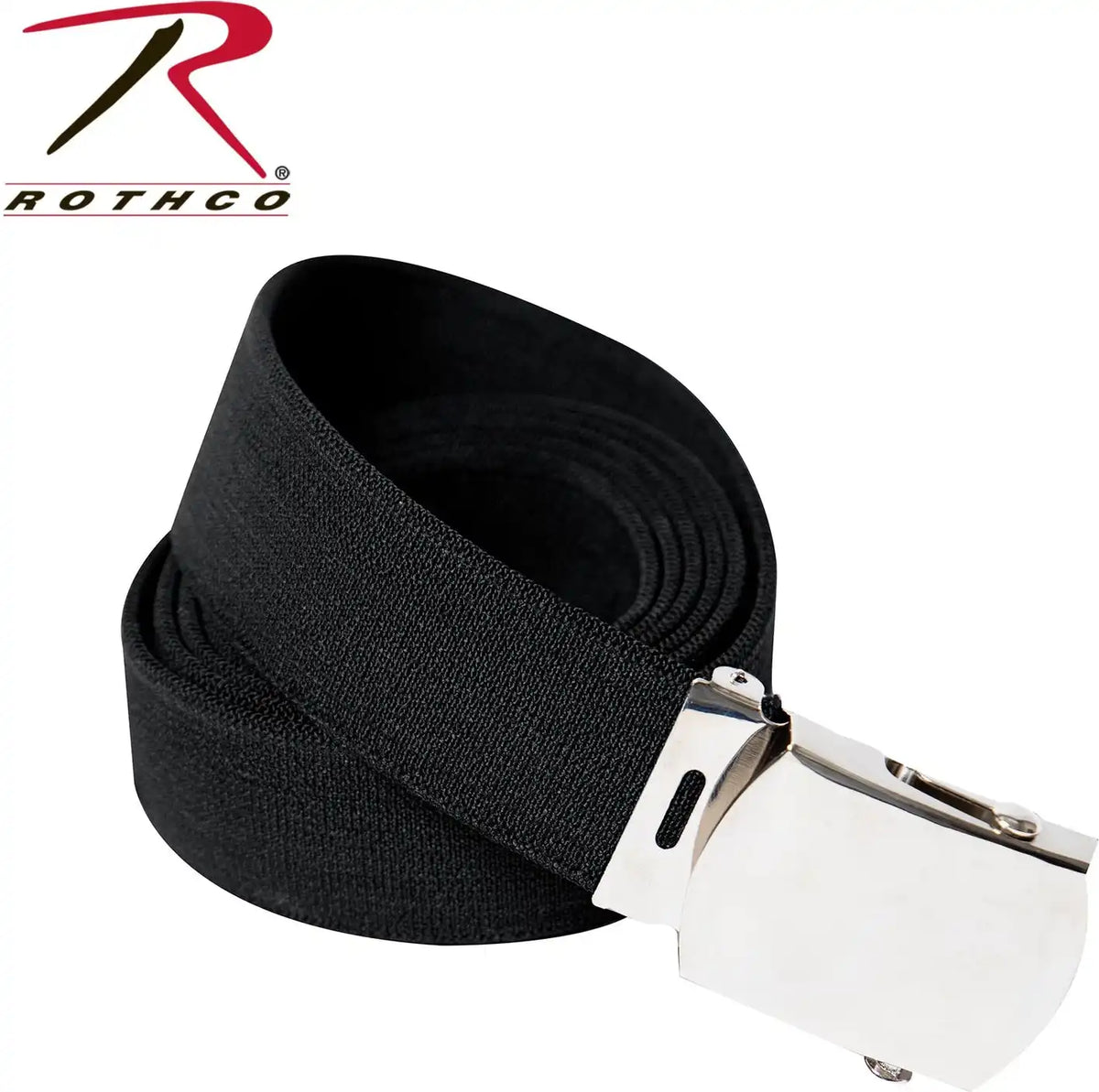 Rothco Elastic Stretch Web Belt - 54 Inches Long | Black