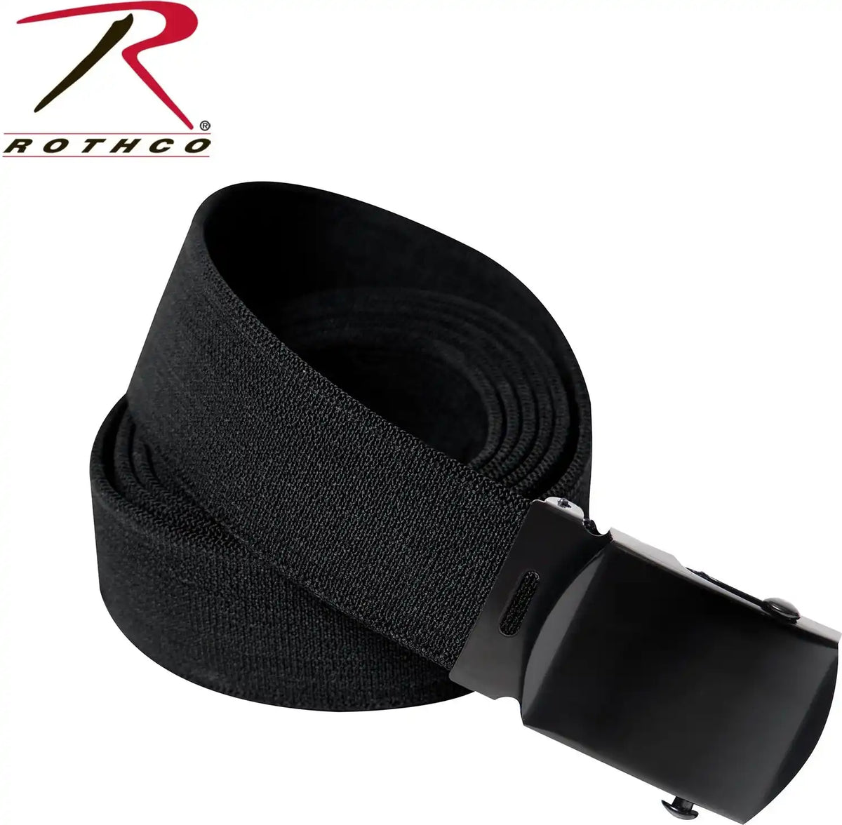 Rothco Elastic Stretch Web Belt - 54 Inches Long | Black