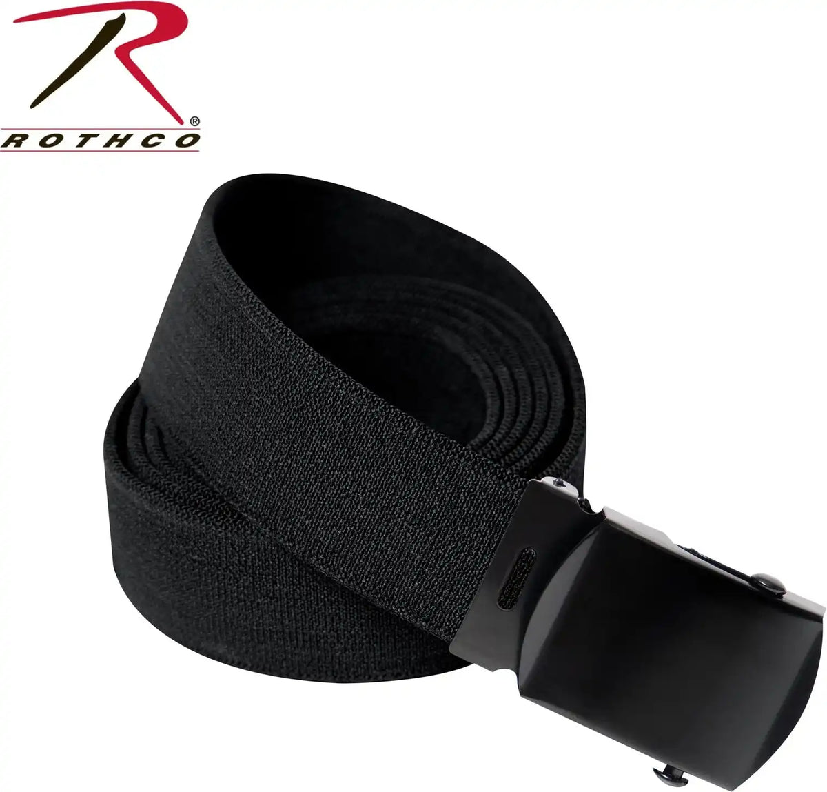 Rothco Elastic Stretch Web Belt - 54 Inches Long | Black