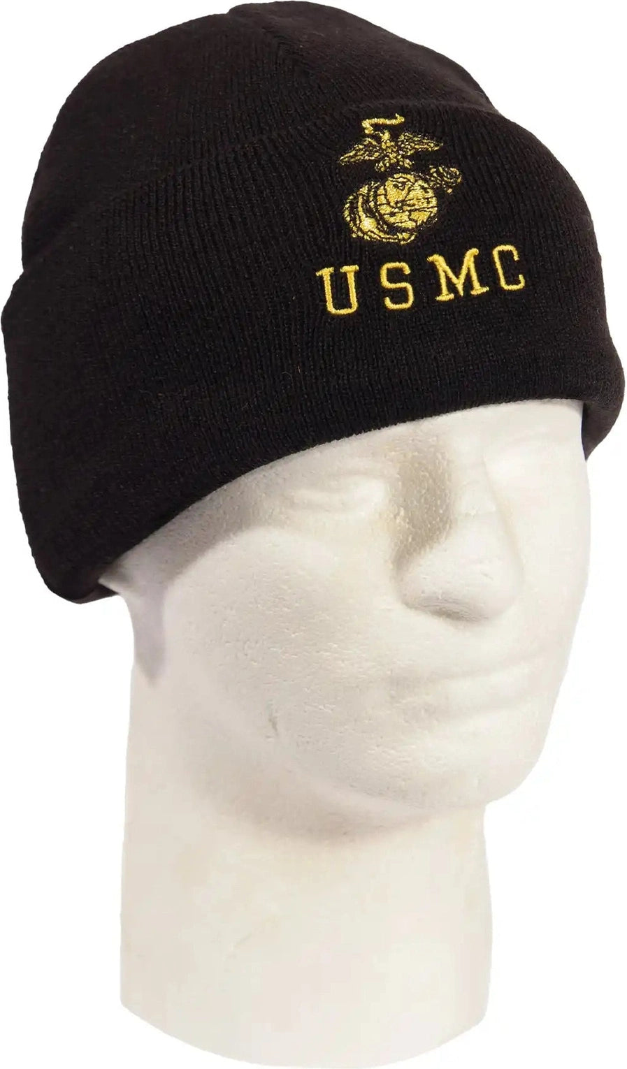 Rothco Embroidered Usmc Watch Cap with Gold Eagle Globe & Anchor Insignia