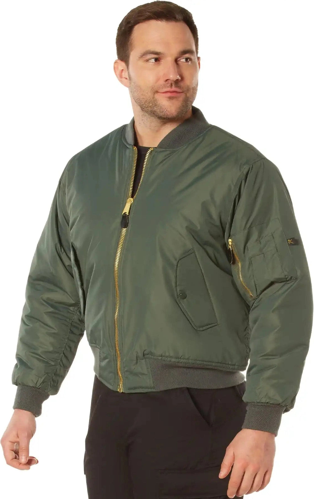Rothco Enhanced Nylon Ma-1 Flight Jacket - Sage Green / Xs