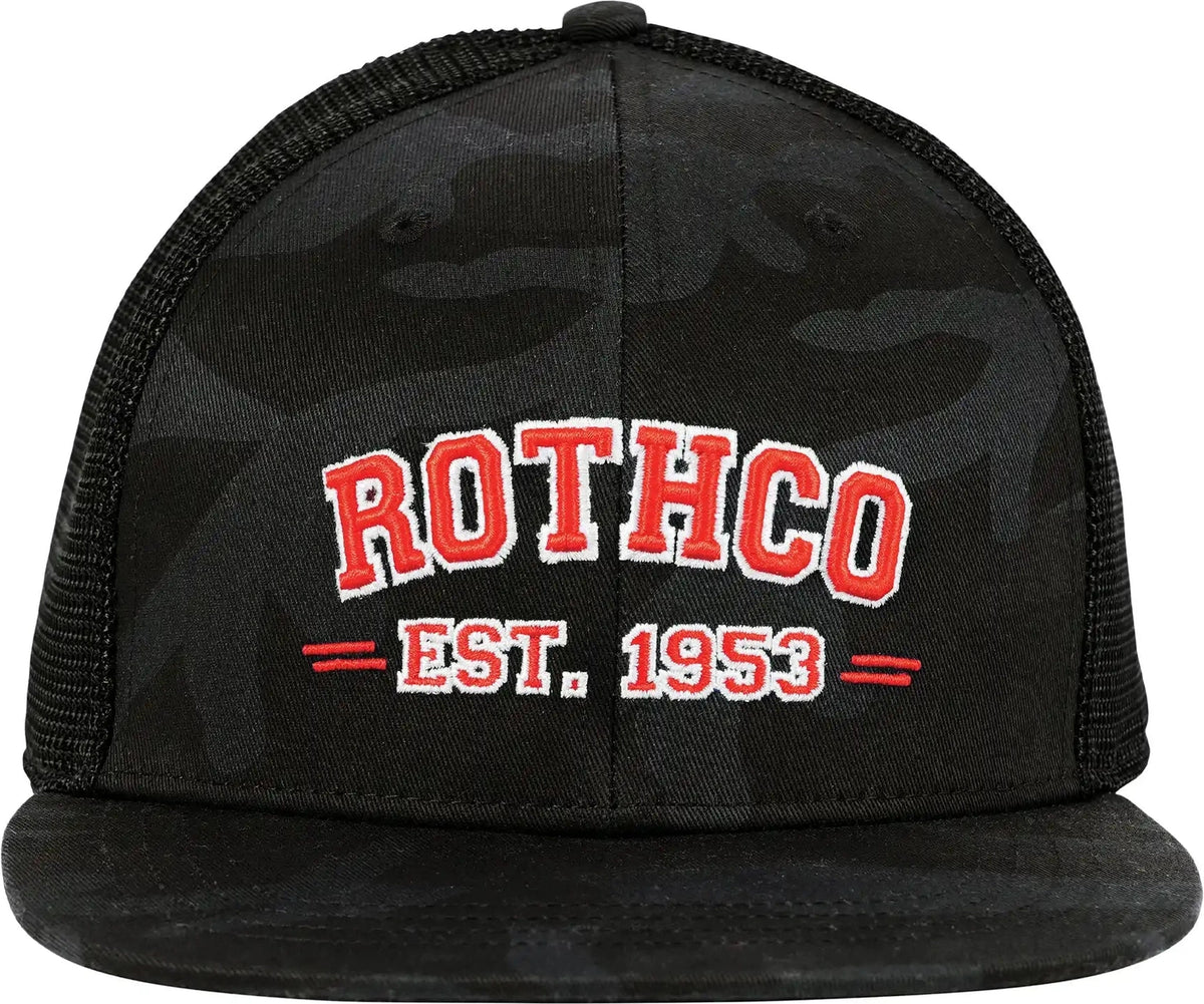 Rothco Est. 1953 Embroidered Midnight Black Camo Trucker Hat