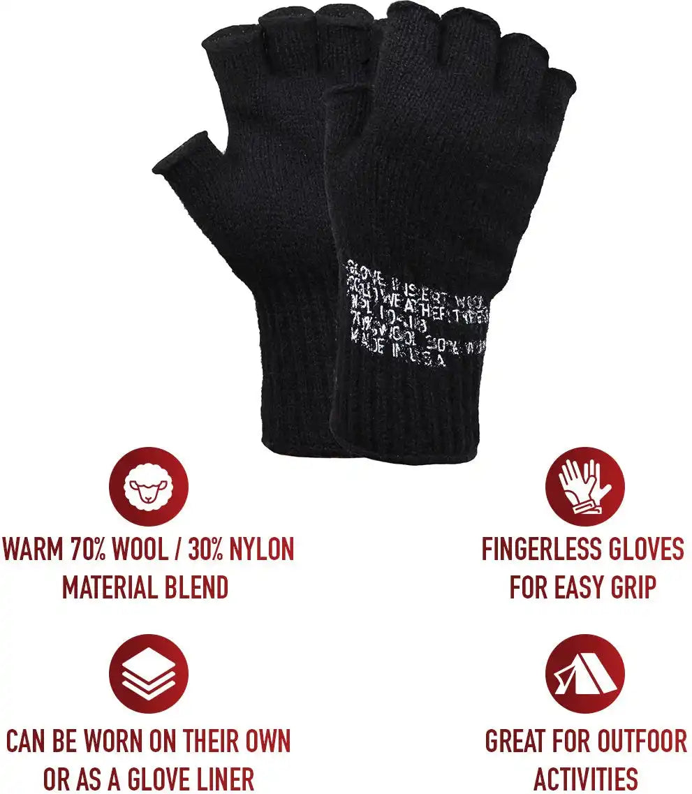 Rothco Fingerless Wool Gloves