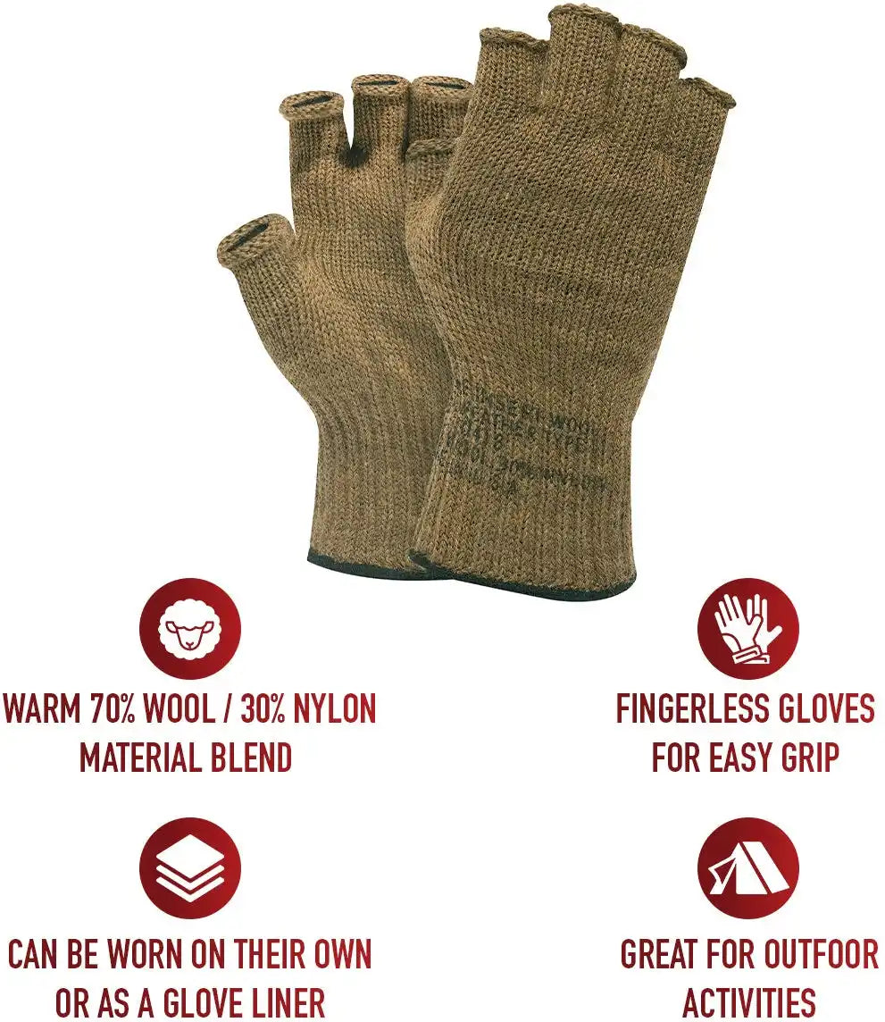 Rothco Fingerless Wool Gloves