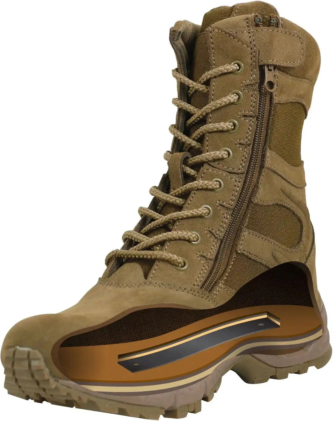Rothco Forced Entry Deployment Boots with Side Zipper - 8 Inch