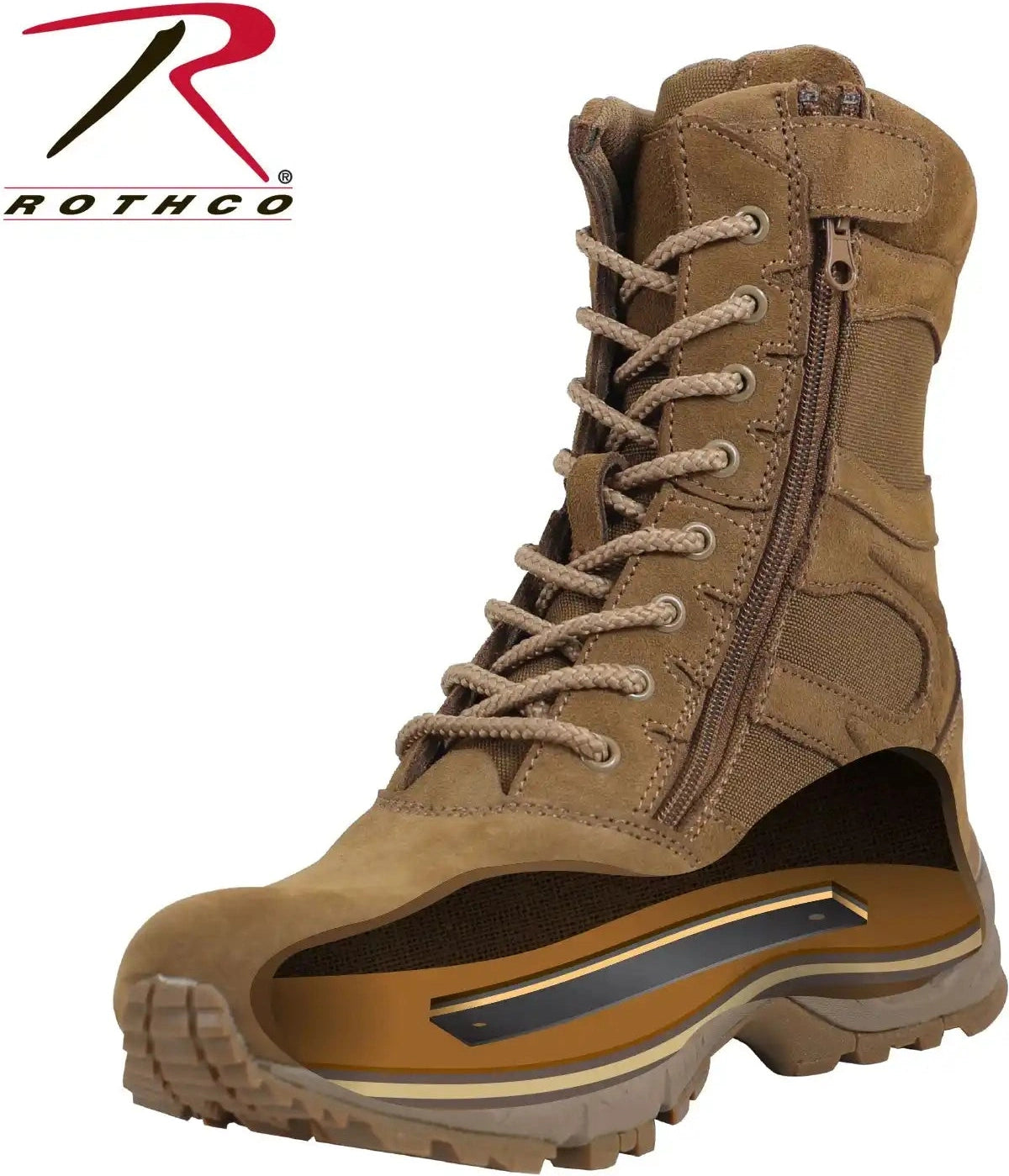 Rothco Forced Entry Deployment Boots with Side Zipper - 8 Inch