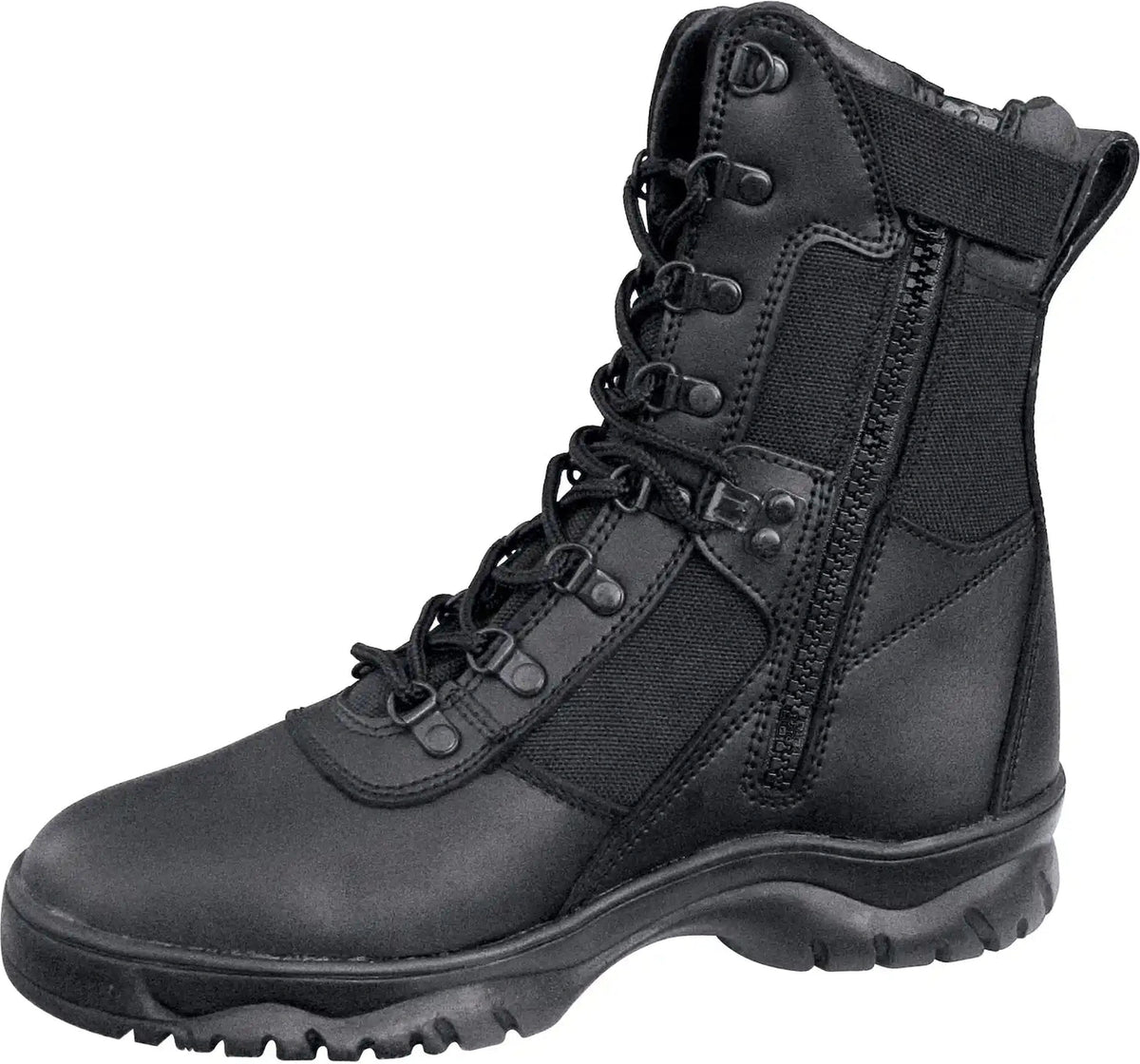Rothco Forced Entry Tactical Boot with Side Zipper 8 Inch Black / 8.5