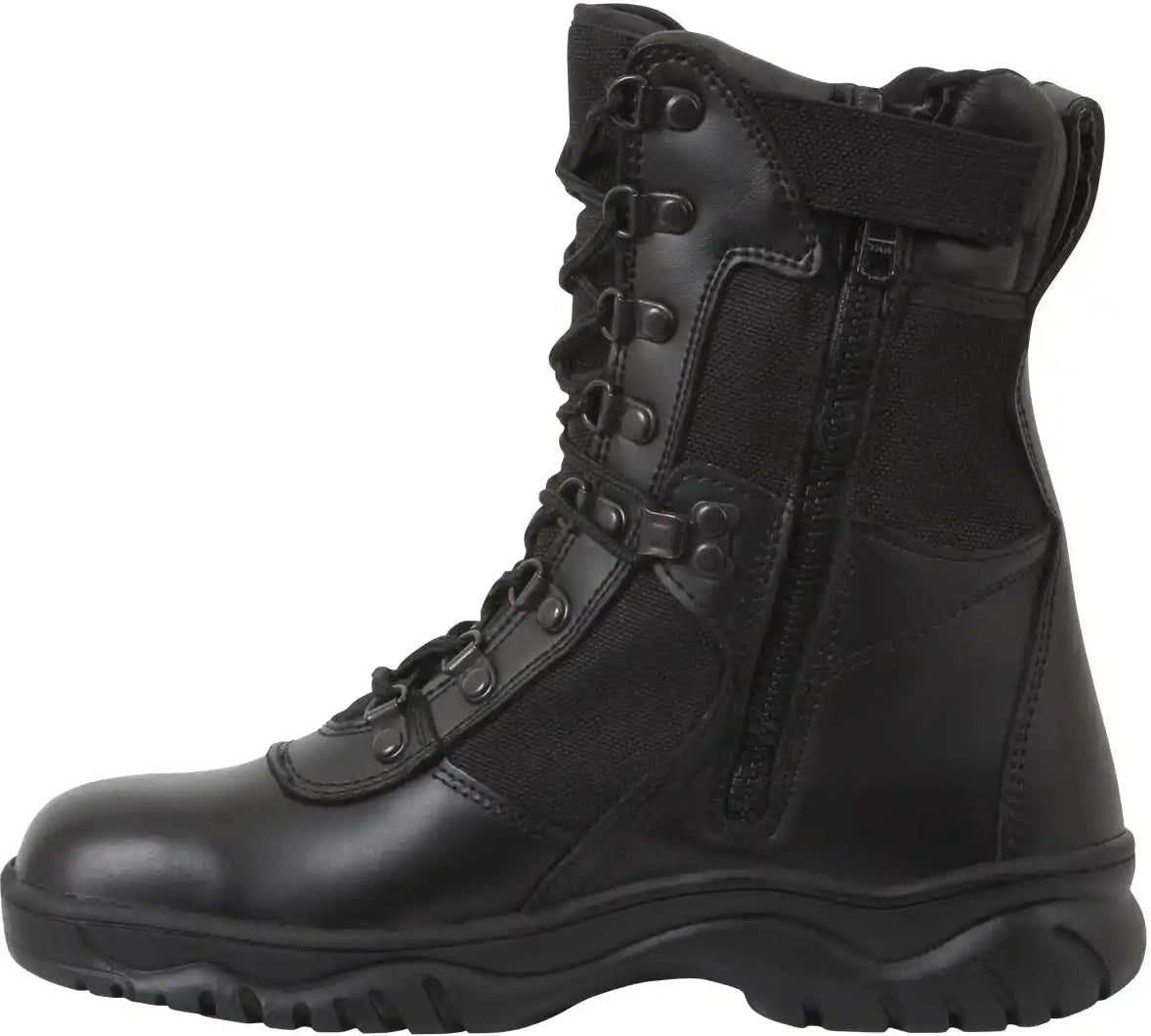 Rothco Forced Entry Tactical Boot with Side Zipper 8 Inch Black / 8.5