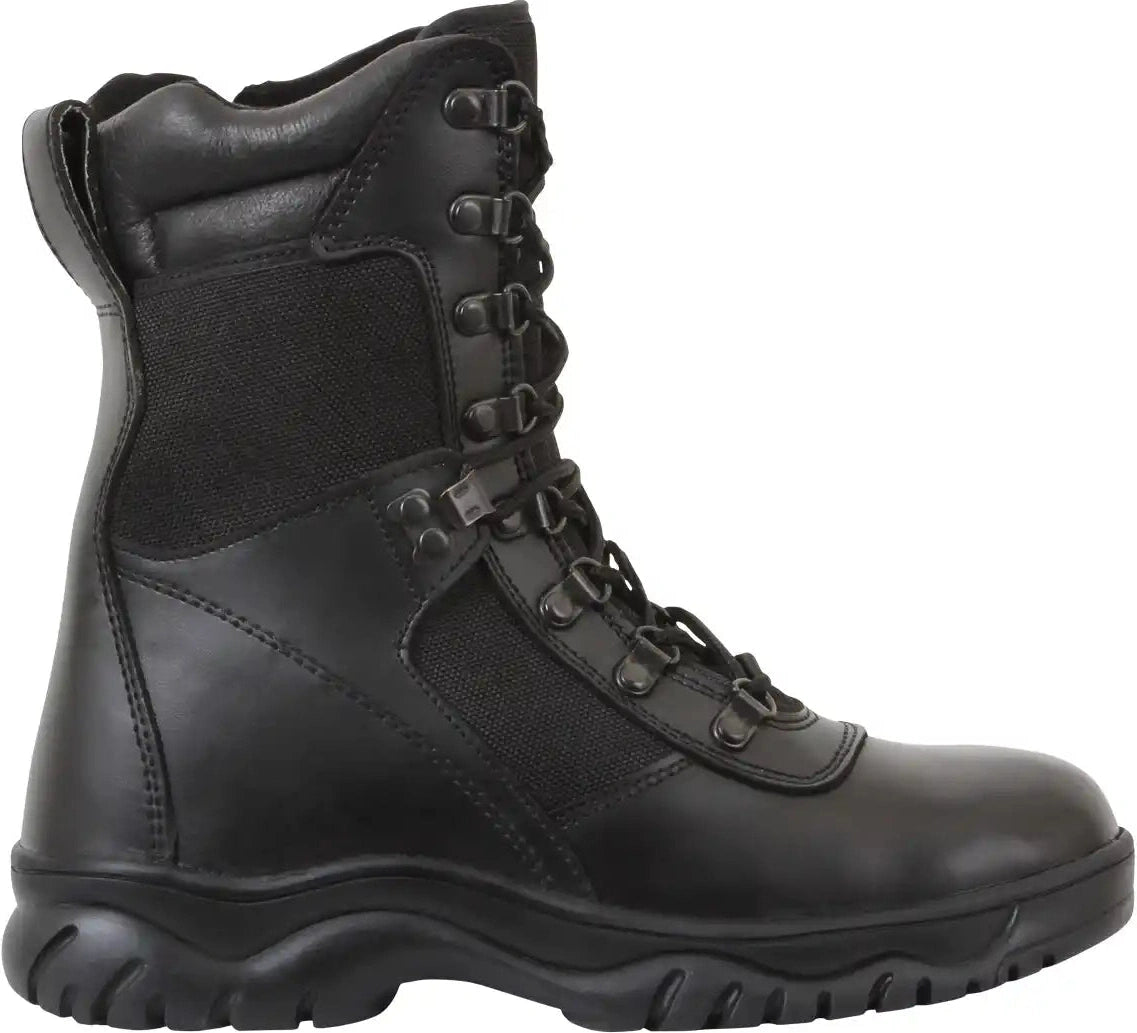 Rothco Forced Entry Tactical Boot with Side Zipper 8 Inch Black / 8.5