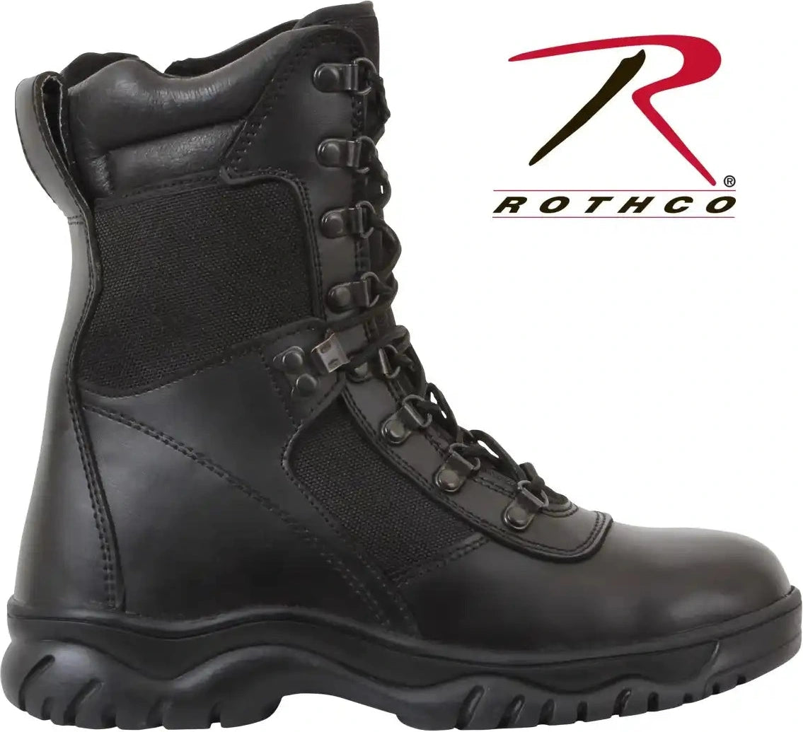 Rothco Forced Entry Tactical Boot with Side Zipper 8 Inch Black / 8.5