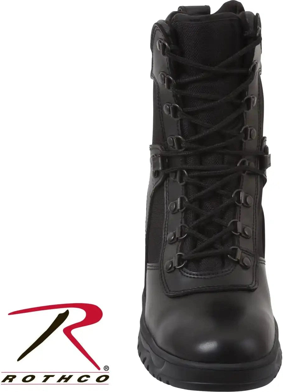 Rothco Forced Entry Tactical Boot with Side Zipper 8 Inch Black / 8.5
