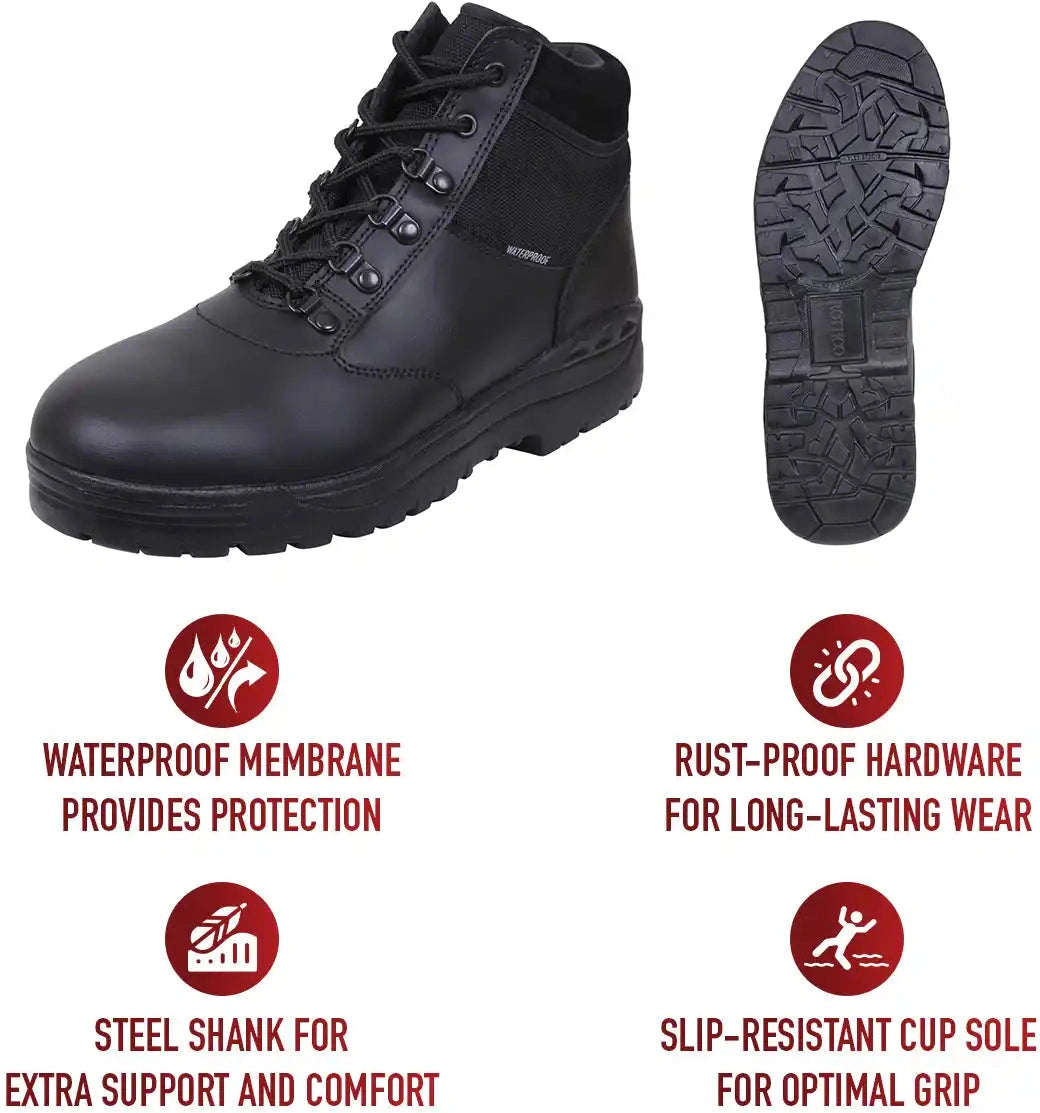 Rothco Forced Entry Tactical Waterproof Boot 6 Inch Black / 9
