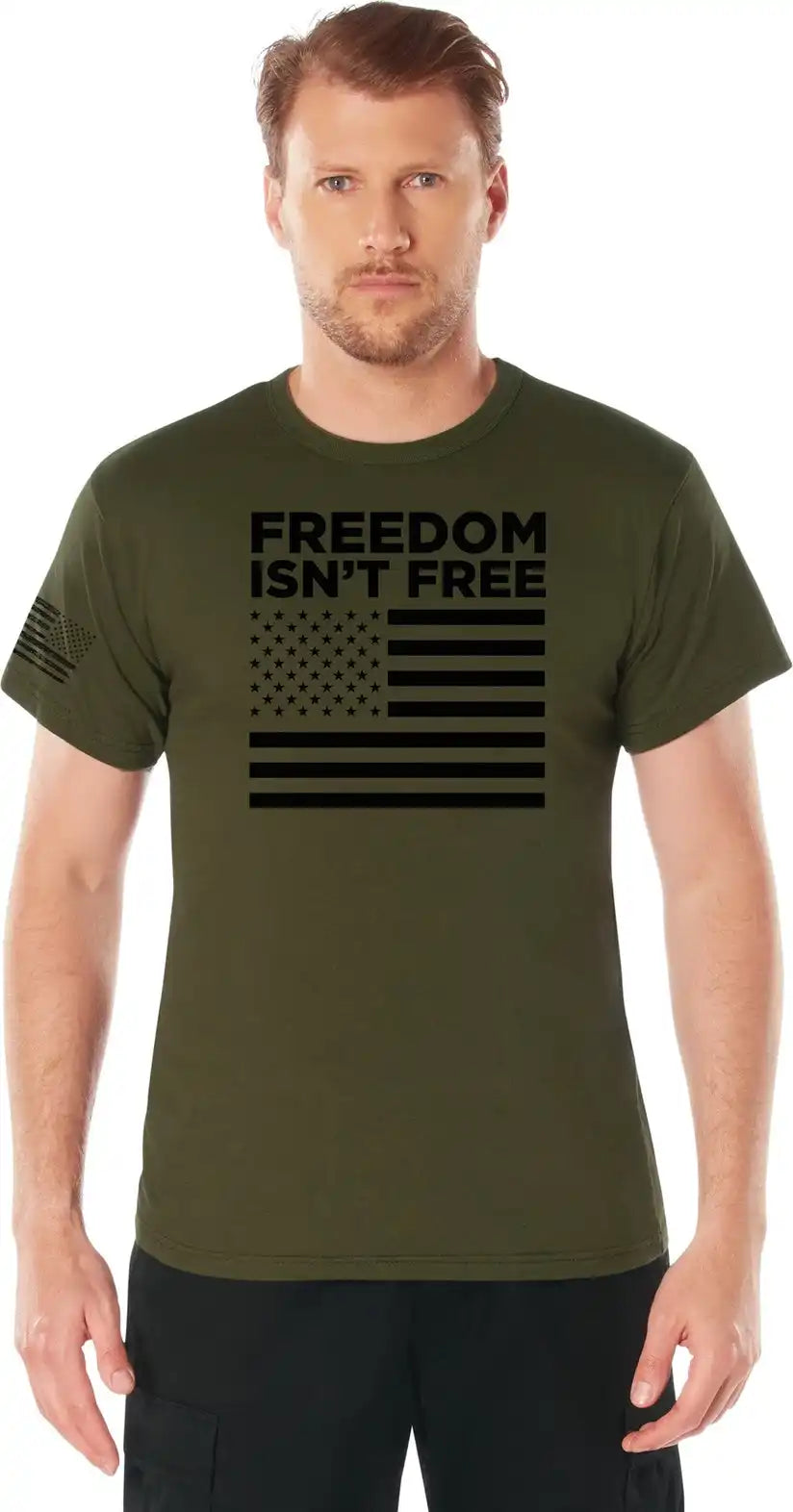 Rothco Freedom Isn’t Free Flag T-shirt - Olive Drab / s
