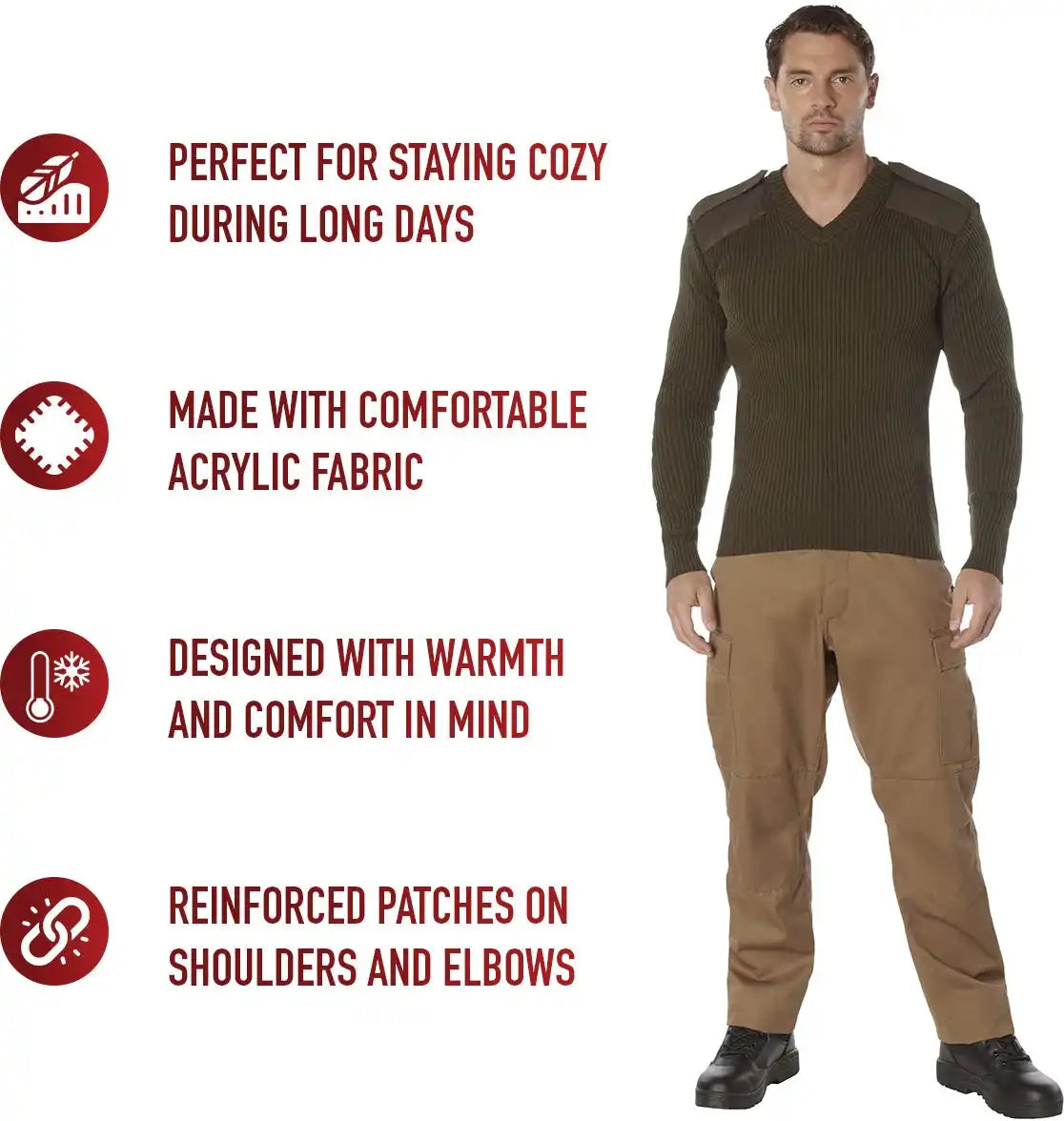 Rothco G.i. Style Acrylic V-neck Sweater